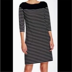 Max Studio Striped Boat Neck Dress